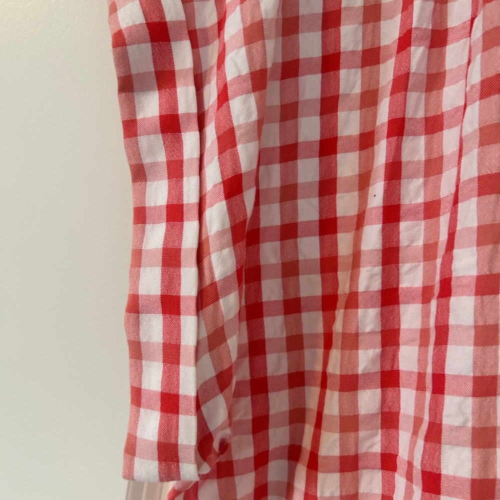 LOFT Women's Pink Checkered Top - Picture 7 of 8